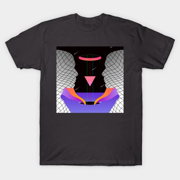 Psychedelic Lovers Surrealist Eye Trippy Design T-Shirt by Mrkedi